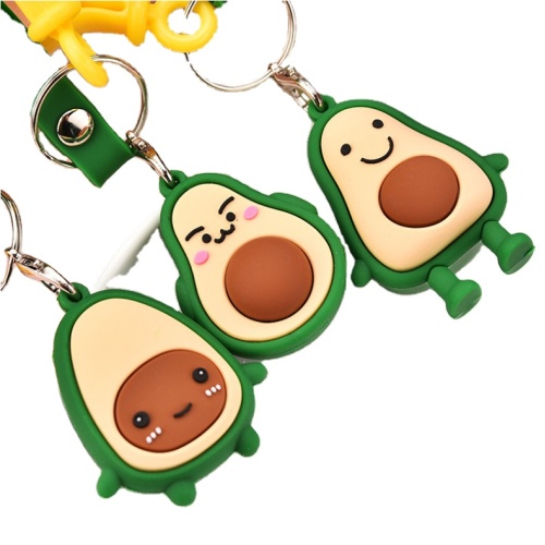 PVC Rubber Key Chains Fruit Avocado Keychains Bulk Wholesale Factory