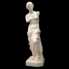 Famous greek famous venus de milo white marble statue