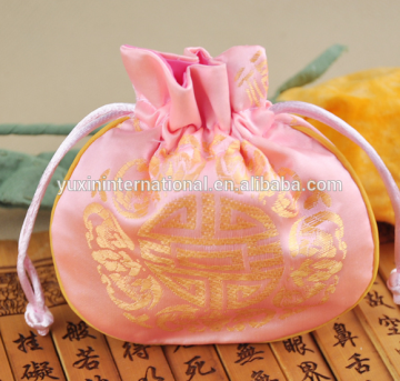 High quality promo customizable silk satin jewelry pouches with silk TY002