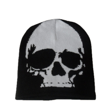 Trendy Knitted Beanie Hats for Men and Women - Halloween Skullcap Skeleton Jacquard Winter Warm Beanies