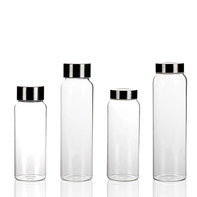 High Temperature and Heat Resistant Borosilicate Glass Bottle with Lid Customized Style