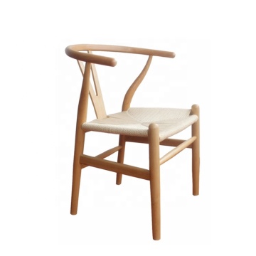 Contemporary Scandinavian Ash Solid Wood Wishbone Y Dining Chair - Danish Design