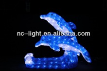 3D LED christmas acrylic dolphin motif light