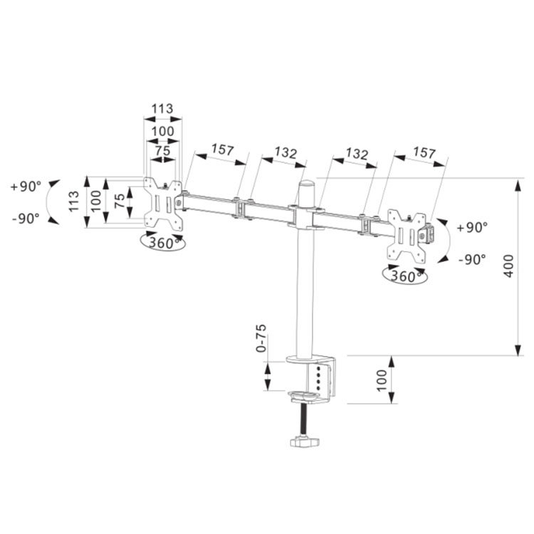 4 monitor mounting arm