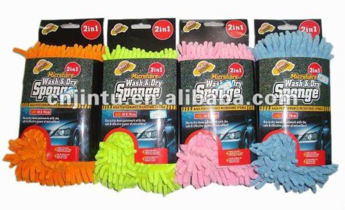 new design chenille car cleaning sponge car care product