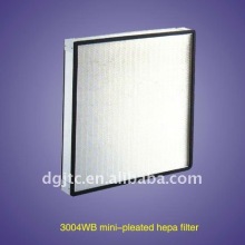 Mini-pleated hepa air handling unit air filter