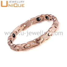 Promotional fancy bracelet , rose gold plated cuff bracelet ,crystal bracelet