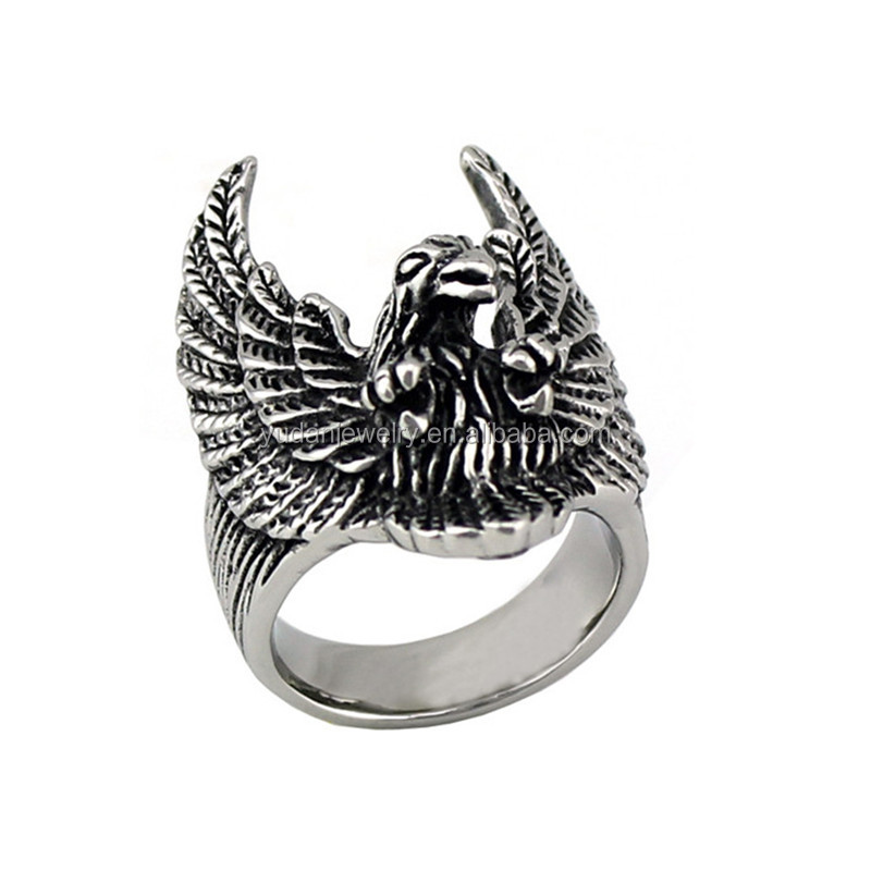 Yudan Jewelry China Manufacturer Mens Stainless Steel Eagle ring