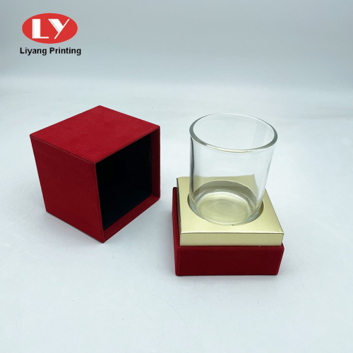 Custom Red Velvet Packaging Boxes for Glass Cup