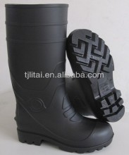 pvc working boots black