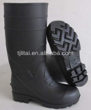 pvc working boots black