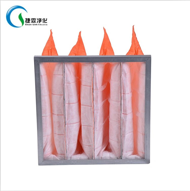 Aluminum Frame Ant-Static Non-Woven Faric Pocket Air Filter for Air Ventilation