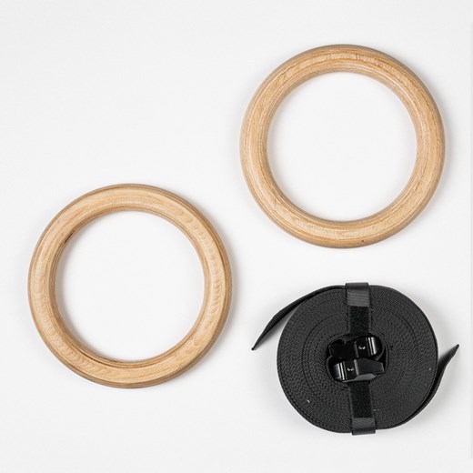 Gymnastic fitness training wooden Gym rings