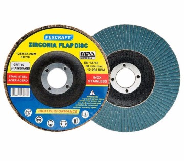 PEXCRAFT 125x22mm 40# abrasives machines flexible zirconia flap discs