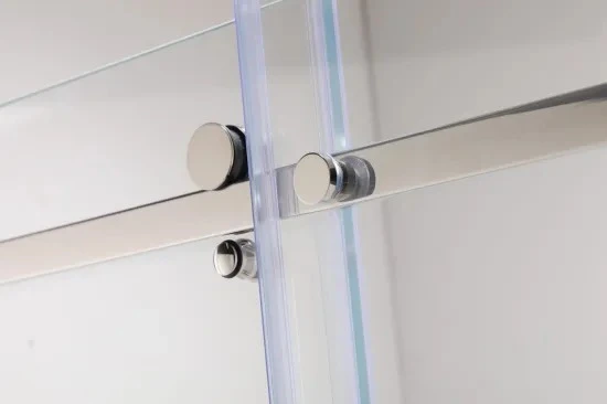 Bathroom Track Kit Mirror Polish Stainless Steel Glass Security Automatic Sliding Door