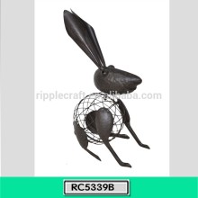 Mini Lovely Rabbit Figurine Metal Garden Decor