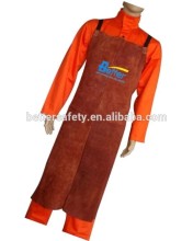 Split Cowhide leather welding apron Red