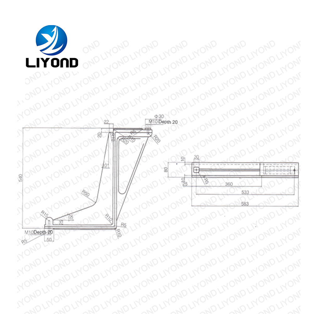 LYC260 40.5kV Insulating supporting insulation board bending plate for 1200mm switchgear