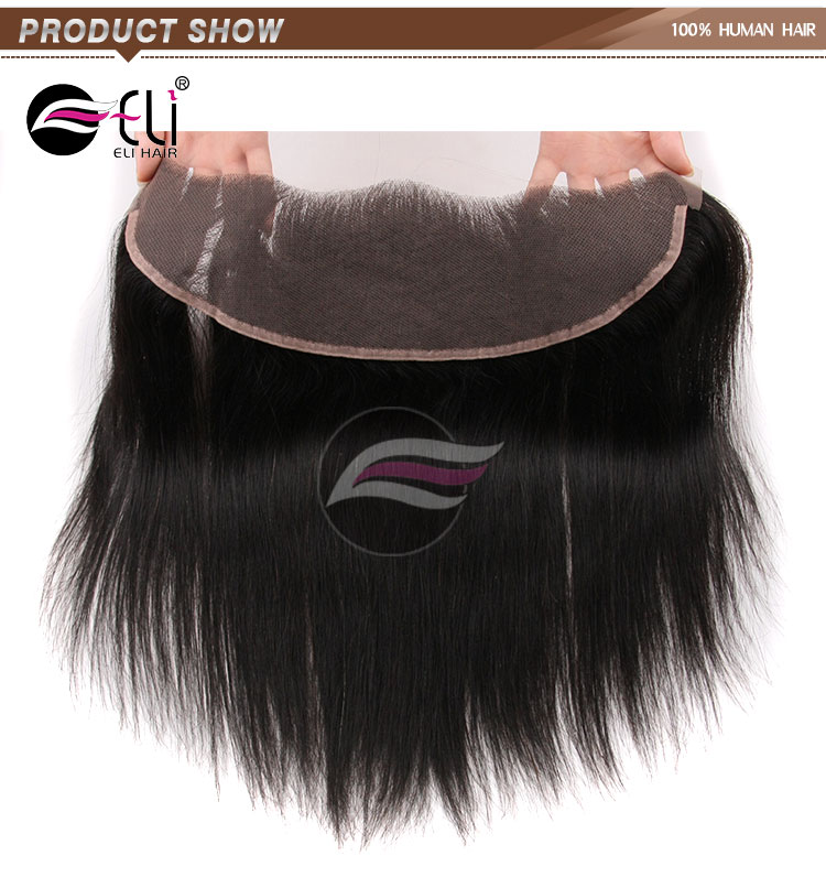 New Arrival Human Brazilian Hair Weave Frontal Closures Natural Straight Ear to Ear Lace Frontal Closure