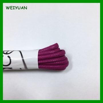 Custom colored waxed dress shoe string laces packaging