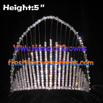 5inch Rainbow Crystal Rhinestone Crowns