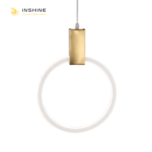 INSHINE Wooden Globe Pendant Light Fixture
