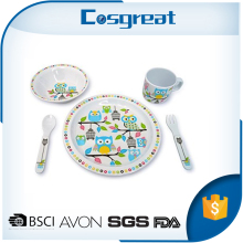 food-grade-safe melamine kids set / children melamine dinnerware set