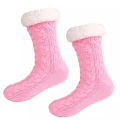 Kış polar kaplı termal peluş bulanık terlik çorapları