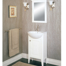 White Wooden Bathroom Cabinet