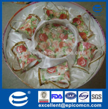 stock promotion sale high quality gold fine bone china cups and saucers for six people