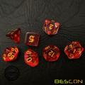 Bescon Crystal Blush Набор из 7 кубиков Poly для игры в кости, Bescon Polyhedral RPG Набор для игры в кости Crystal Blush