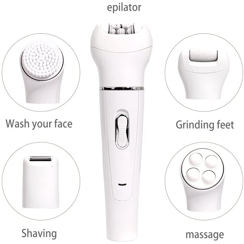 Electric Epilator Rechargeable Lady Shaver Bikini 5 in 1 Hair Removal Skin Care Hair Trimmer Women Waterproof Facial Painless