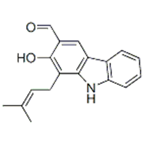 1- (3-méthyl-2-butényl) -2-hydroxy-9H-carbazole-3-carbaldéhyde N ° CAS 17750-35-5