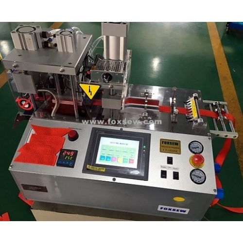 Cortadora automática de cinchas angulares con perforadora