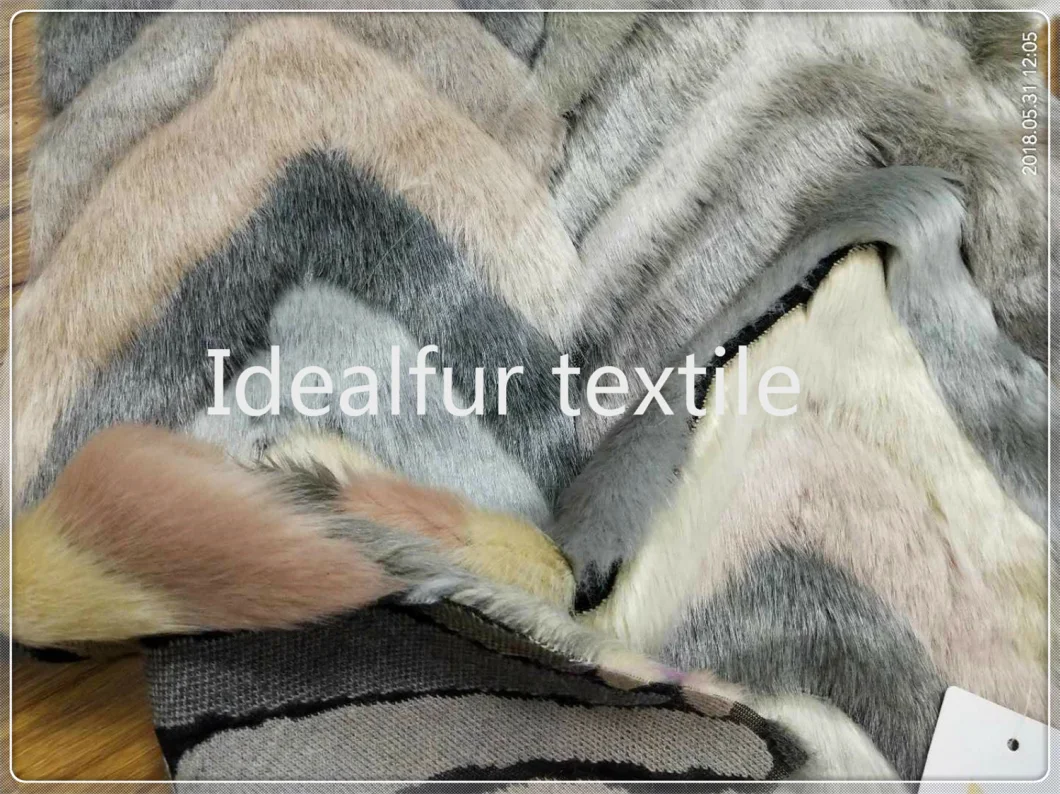 Fashion Fake Fur Jacquard Fur Fabric for Cushions