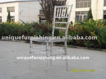 Clear resin chiavari chair for party