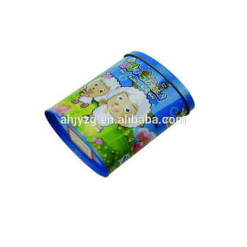 round shape cosmetics gift tin box for perfume packaging tin box