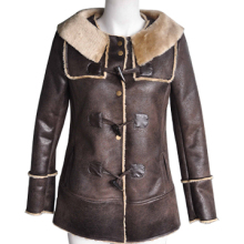 Bonded Fake Fur Coats with Toggle Buttons