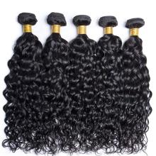 Unprocessed 8A Brazilian Natural Water Wave 1/3/4 Beam Water Wave Real Human Hair Tress Brazil Water Wave Beam Natural Black