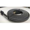 Computer Internet Cord Cat8 Flat Nylon Braided Cable