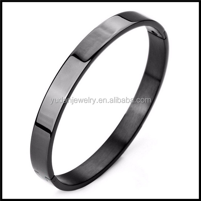 Simple Design Mens Plain Stainless Steel Bangle