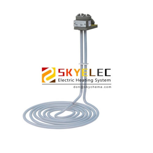 PTFE sheathed immersion heater with Flexible Riser