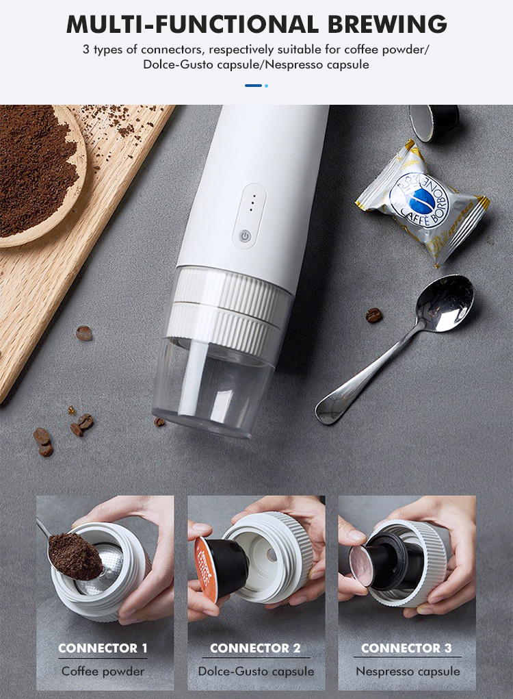 Portable Coffee Machine Manual Hand Pressure Espresso Machine Mini USB Electric Coffee Maker