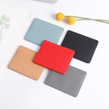 Personalized Embossed Logo Multi-Color PU Leather Credit Card Holder