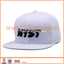 Private Label Caps Flat Cap Design Your Own Snapback Cap White