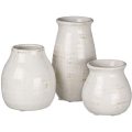 3pieces Small White Ceramic Vases