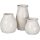 3pieces petits vases en céramique blanc