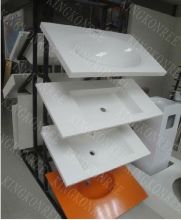 Acrylic Solid Surface Bathroom Sinks Hand Bathroom Wash Basins With Oem
