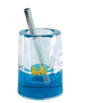Acrylic roun pen holder with liquid