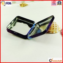 empty fashion print square chocolate metal tin box